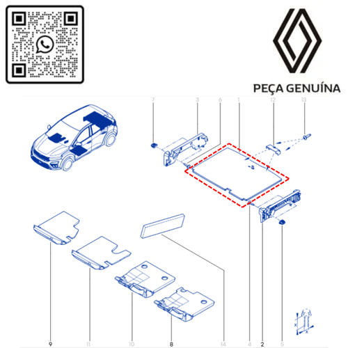 RN 079636 7717079636 TAPETE BANDEJA DO PORTA MALAS KARDIAN - 3